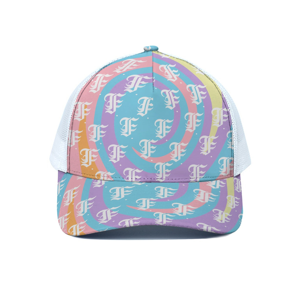FFPastel Swirl |  Cap W/ White Half-mesh