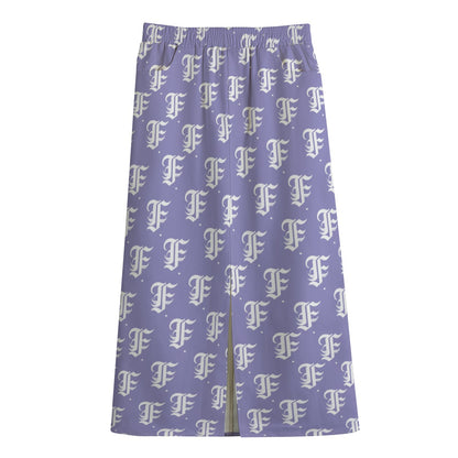 FFLavender Mid-slit Skirt | 245GSM Cotton