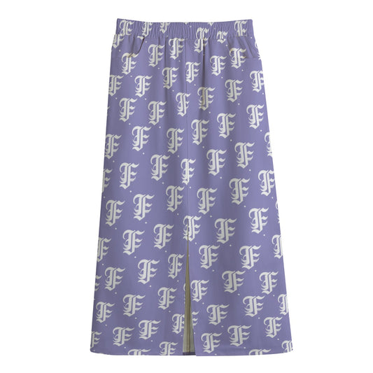 FFLavender Mid-slit Skirt | 245GSM Cotton
