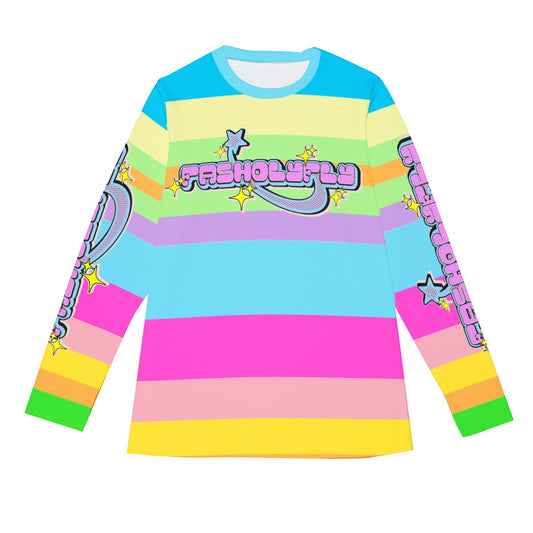 Pastel Striped Long Sleeve(AOP) | 190GSM Cotton