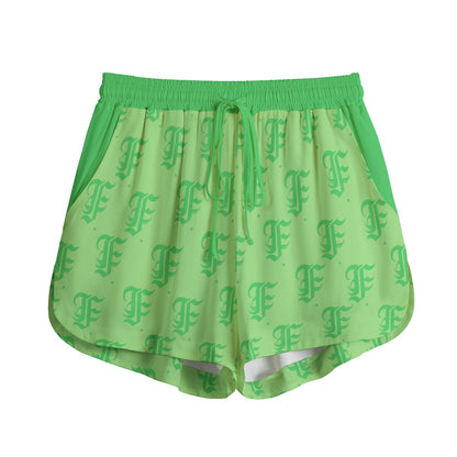 FFMintGreen | Shorts With Drawstring  (Rayon)