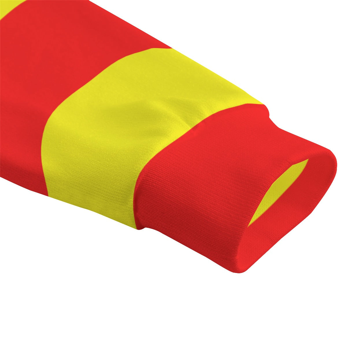 Red & Yellow Striped | Knitted Fleece Zip-up