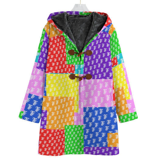 Multi-Color Patchwork | Fleece Canvas Coat