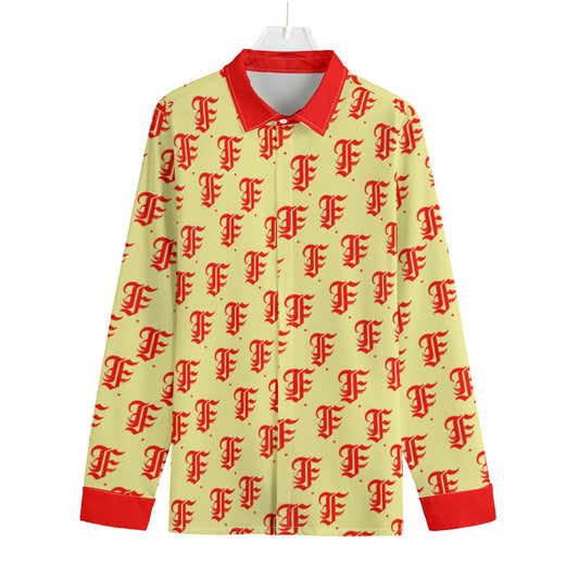 FFCremeRed Button-Up |115GSM Cotton poplin