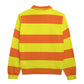 Orange & Yellow Striped Heavyweight Zip-Up Polo  | 310GSM Cotton