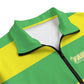 Green & Yellow Striped | Knitted Fleece Zip-up