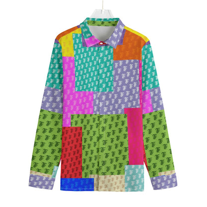 Pastel Patchwork Button-Up |115GSM Cotton poplin