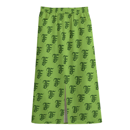 FFGreen Mid-slit Skirt | 245GSM Cotton