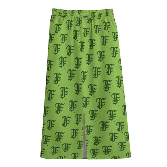 FFGreen Mid-slit Skirt | 245GSM Cotton