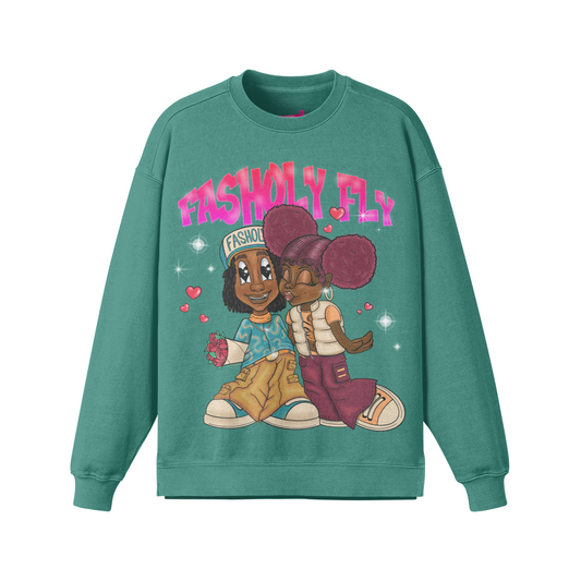 Y2KLUV | 380GSM Slit Faded Sweatshirt