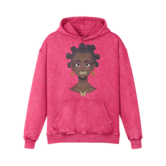 BANTU BADDIE | 440GSM Faded Hoodie